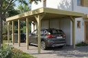 Vorschaubild Skan Holz Friesland - Flachdach Carport aus Nadelholz Breite 320 cm