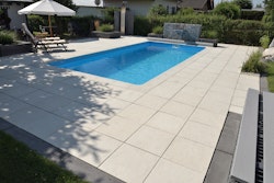 WESERWABEN® Terrassenplatte Aquitaine  Betonweiß 49,5 x 49,5 x 3,2 cm