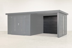 Wolff Finnhaus Rückwand Terrasse 24 für Premium Metall GartenhäuserZubehörbild