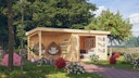 Vorschaubild Karibu Woodfeeling Gartenhaus Kerko 3/4/5/6 mit 240 cm Schleppdach inkl. Rückwand - 19 mm