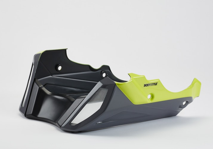 BODYSTYLE Sportsline Bugspoiler ABS Kunststoff grau/gelb für YAMAHA MT-09 / SP 