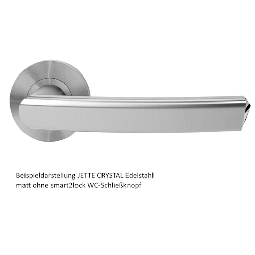 Griffwerk Türgriff Smart2lock JETTE CRYSTAL - Edelstahl matt