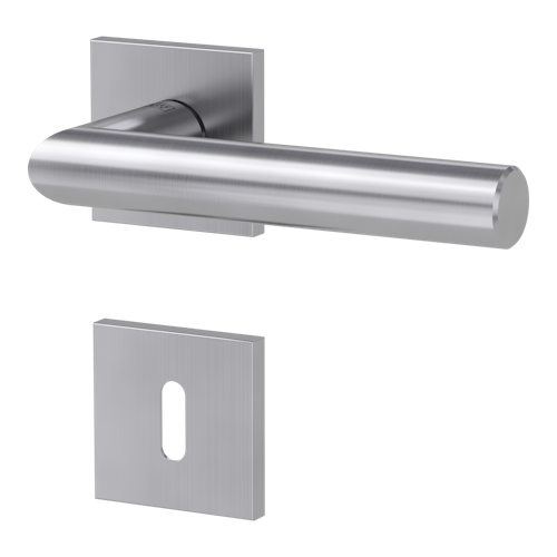 Griffwerk VAYA 128 LUCIA fast2fix Fast2Fix GK3 Rosetten eckig Buntbart Edelstahl matt