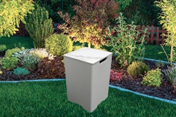 Gardenforma Abdeckung für 11 kg Gasflaschen in Marmor-Optik aus Keramik & Faser-Beton