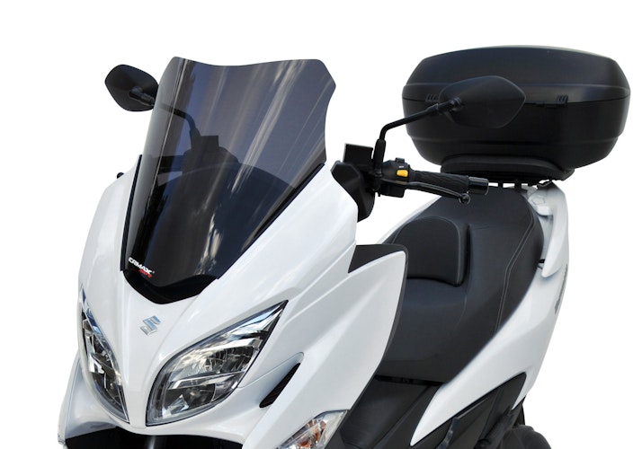 ERMAX Scooterscheibe Sport Acrylic durchsichtig Schwarz getönt für SUZUKI AN 400 Burgman; Burgman 400 / Urban Edition