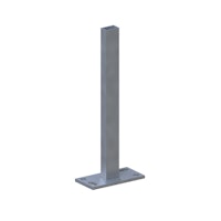 TraumGarten System Pfostenträger zum Aufdübeln/Einbetonieren ink. Pfostenfußabdeckung