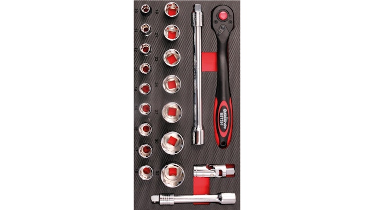 Bikeservice Moduleinlage Steckschlüssel 1/2", 20-teilig