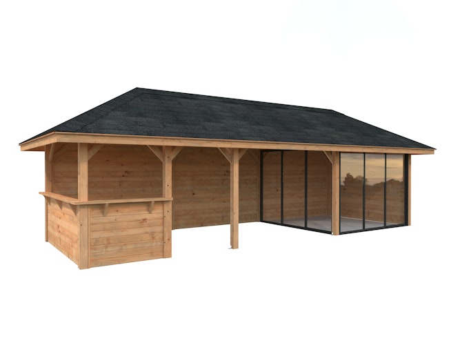 Palmako Pavillon Bianca 24,9 m² Set 215 Slide - 28 mm