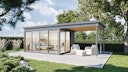 Vorschaubild Wolff Finnhaus Gartenhaus Studio 44-D mit Seitendach sowie Alu-Eckverkleidung/Schiebetür (Starletta)
