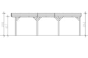 Vorschaubild Skan Holz Grunewald - Flachdach Carport aus Leimholz Breite 622 cm