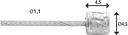 Vorschaubild Elvedes Schaltzug 19 strands 2250 mm silber 4,5"