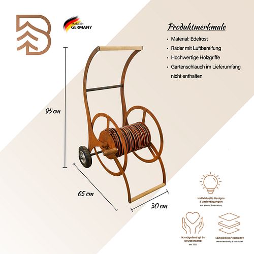 Badeko Schlauchwagen ,,Deluxe“ in Edelrost