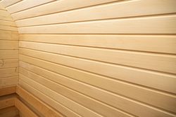 Wolff Finnhaus Innenausstattung Lindenholz für Sauna Luago 2x2