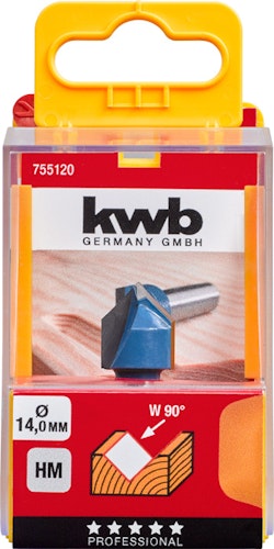 kwb V-Nutfräser HM 14 mm SB-Box 755120