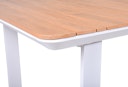 Vorschaubild Garden Pleasure Gartentisch VENICE 200 x 100 cm, Aluminium Weiß / Nonwood Teak-Optik