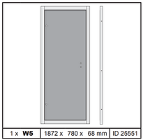 Karibu Ersatz Ganzglastür Saunatür bronciert 68 x 780 x 1872 mm (H x B x L)  - 25551