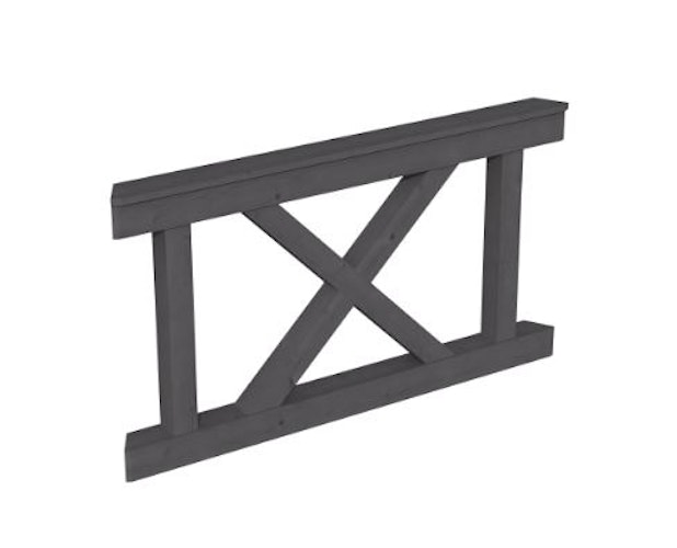 Skan Holz Brüstung Andreaskreuze für Pavillon Versailles