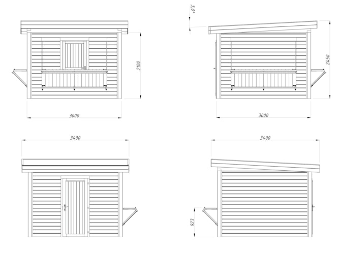 Palmako Marktstand Connect Lenna 8,3 m² Set305