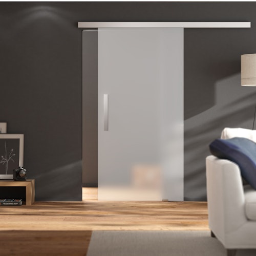 Griffwerk Glasschiebetür SNOWWHITE 501 Milchglas / Satiniert / Weißglas