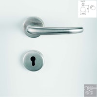 Griffwerk Wechselgarnitur ALDA K3 - Edelstahl matt-Klipptechnik