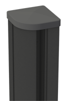 GroJa Alu-Steckzaun variabler Eckpfosten 9x9 inkl. Kappe