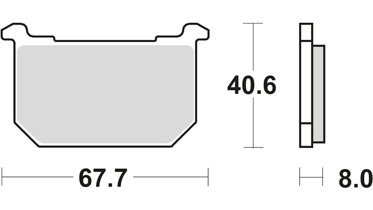TRW Bremsbelag Typ Organisch Standard mit ABE, Bremsbelag "MCB 515" Satz