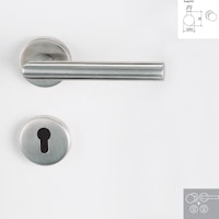 Griffwerk Wechselgarnitur LUCIA K3 - Edelstahl matt - Klipptechnik