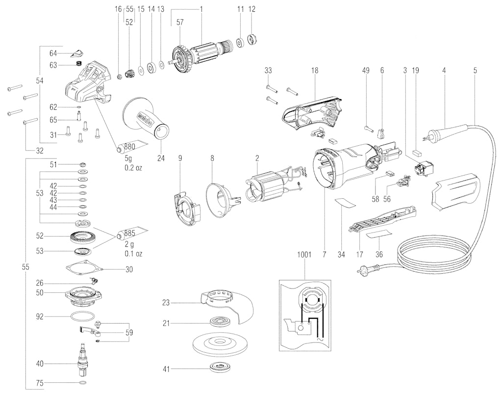 Explosionszeichnung Ersatzteile