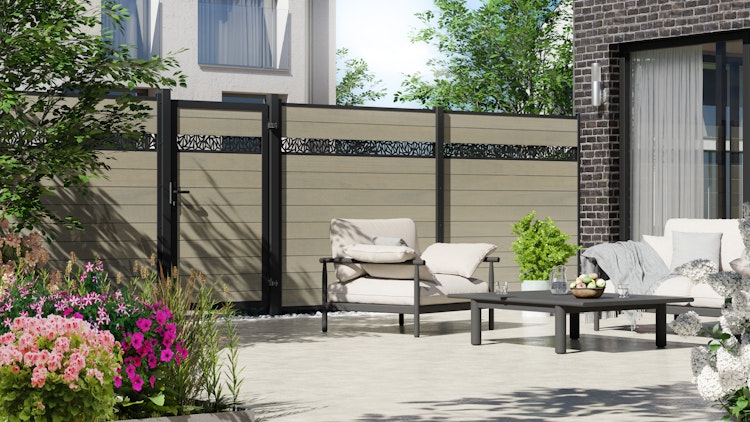 TraumGarten System WPC Platinum Universal-Einzeltor 98 x 180 cm