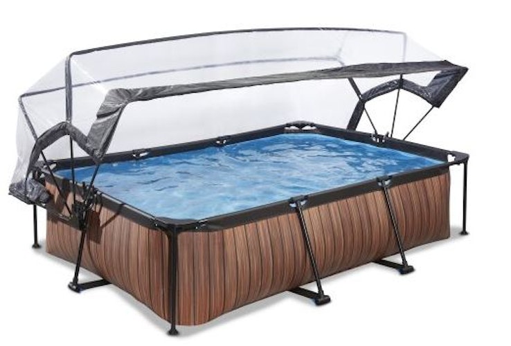 Exit rechteckiger Rahmenpool mit Kartuschenfilteranlage und Sonnendach 300 x 200 cm (Höhe 65 cm)