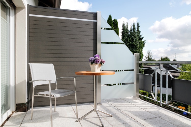 TraumGarten System Glas ALPHA 900 x 1800/900 mm Anschluss rechts