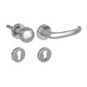 Vorschaubild Griffwerk ULMER GRIFF Klipptechnik | DESIGN MANUFAKTUR FS Panik -Edelstahl matt  Rosettengarnitur -Klippt. R4 -WR -Stift 9mm -TS 38-50mm