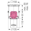 Vorschaubild KESSEL 45210.40 Kellerablauf 150 x 150 mm