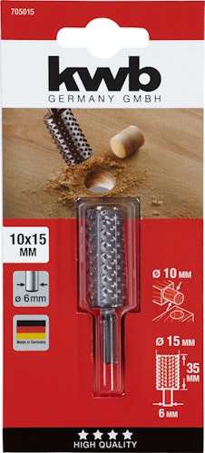 kwb Hohlfräsraspel WS 10x15 mm SB 705015