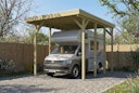 Vorschaubild Skan Holz Friesland - Flachdach Caravan-Carport aus Nadelholz Breite 402 cm