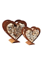 Badeko Herz-Holzregal-Set: 45 & 58 cm hoch