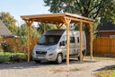 Vorschaubild Skan Holz Emsland - Flachdach Caravan-Carport aus Leimholz Breite 402 cm