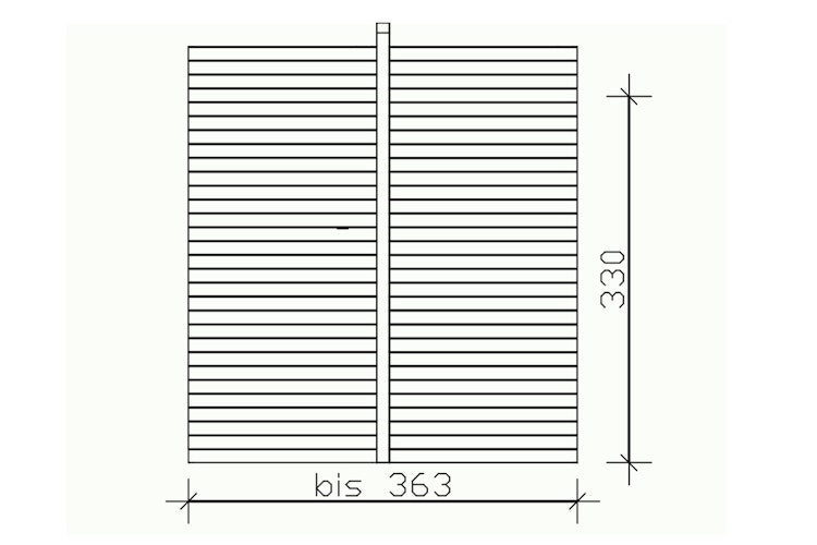 Skan Holz Carport Rückwand - Profilschalung (Friesland-Serie)