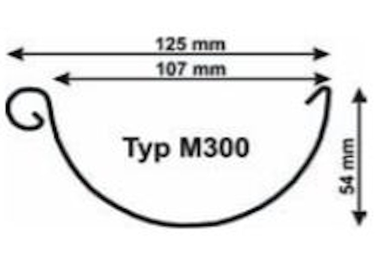 Metall Dachrinnenset 310MB für Pult- und Flachdächer bis 1 x 1000 cm mit Kunststofffallrohr(en)