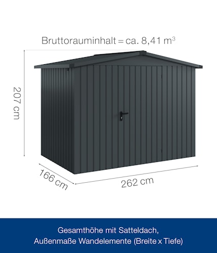 Hörmann Metall-Gerätehaus EcoStar EuroLine mit Satteldach