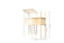 Vorschaubild Akubi Kinderspielturm Anna mit Pultdach inkl. Anbauplattform, Wellenrutsche und Netzrampe