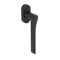 Griffwerk Fenstergriff VAYA 261 Leaf Light Graphitschwarz L 7x42mm