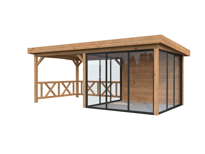 Palmako Gartenhaus Connect Lenna 16,6 m² Set 404 Slide