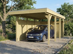 Skan Holz Carport Friesland 320x555 cm inkl. Seiten- und Rückwand Set A
