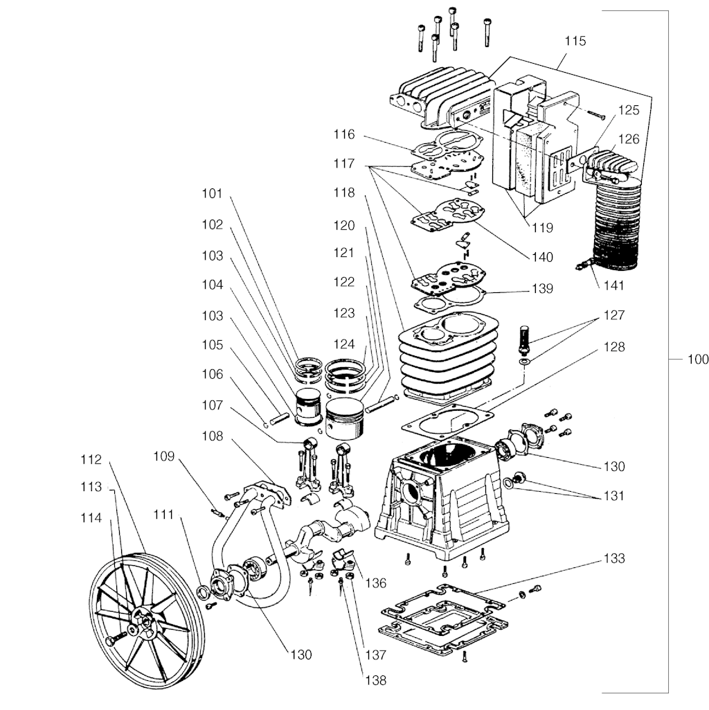 Explosionszeichnung Ersatzteile