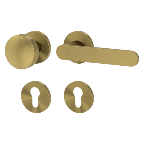 Griffwerk Wechselgarnitur VAYA 291 AVUS fast2fix Fast2Fix Rosetten rund Knopf R2 Gold matt R