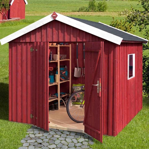 Weka Schwedenhaus - 32 mm (aufgedoppelt) Gartenhaus sägerau