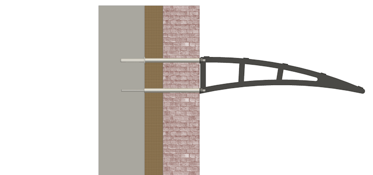 Gutta Befestigungsset für WDVS / Klinkerfassade bis 38 cm (für 6 Bohrlöcher)