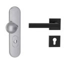 Vorschaubild Griffwerk Kombi-Schutzbeschlag TITANO SB_882 mit Griff TRI 134 72mm Zylinderabdeckung Tür 38-50mm L TRI 134 eckig Graphitschwarz