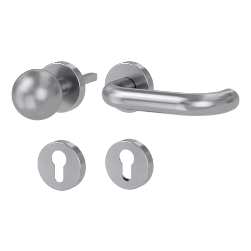 Griffwerk Wechselgarnitur ALESSIA K3-Edelstahl matt-Klipptechnik